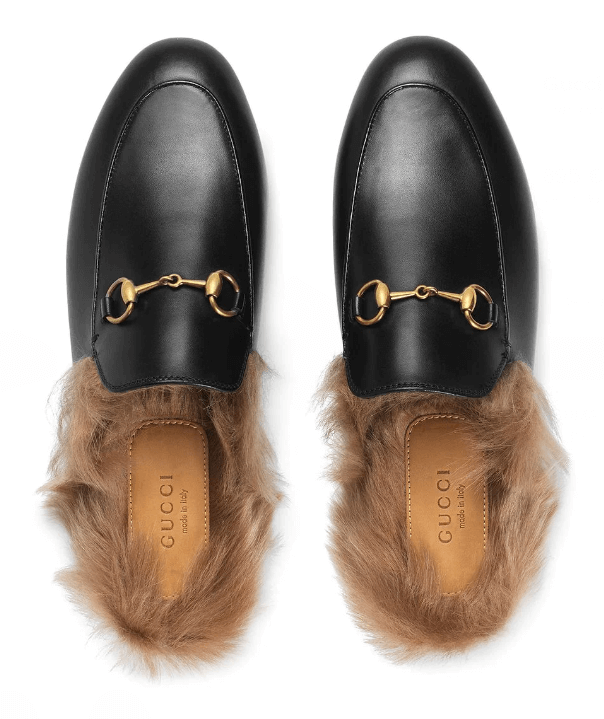 Fur lined sale leather mules