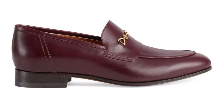 Leather loafer with interlocking g horsebit outlet