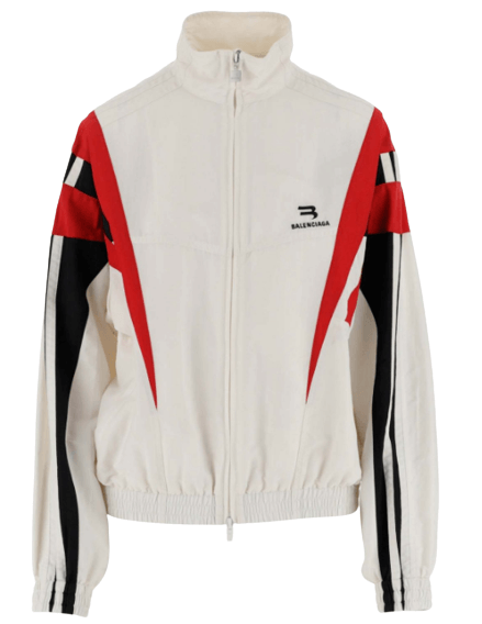 white sporty B tracksuit jacket