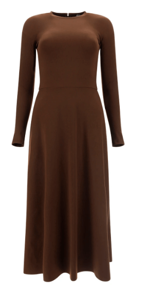 brown dress with gloves Vedette Brown Ruched Corset Maxi Dress (Without Gloves), S / Brown