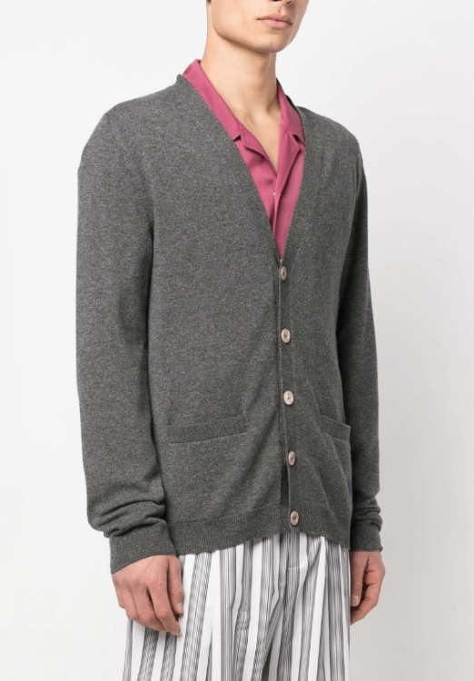 Horsebit-detail cashmere cardigan