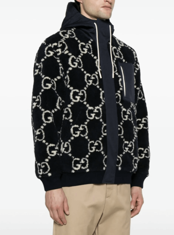Fuzzy hooded jacket shop