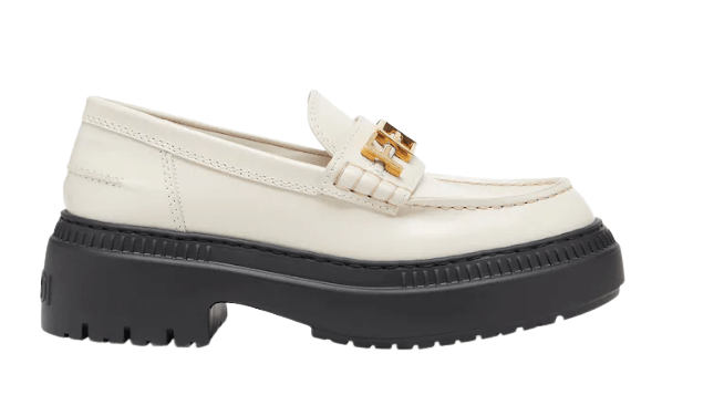 Fendigraphy white leather loafers Fendigraphy white leather loafers