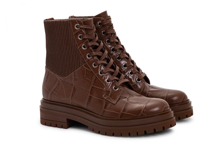 Gianvito Rossi crocodile effect leather boots