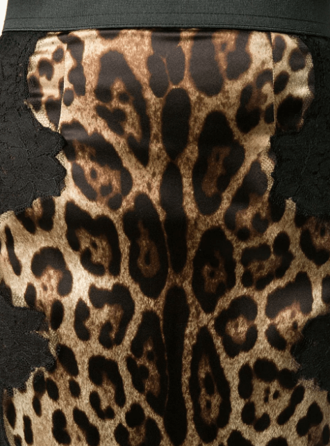 leopard-print pencil skirt