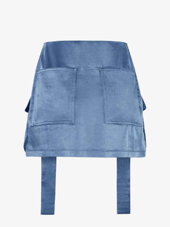 【関税＆送料込み】Fendi Compact Skirt Clothing FENDI FF-motif Mini Skirt | Blue | FARFETCH JO