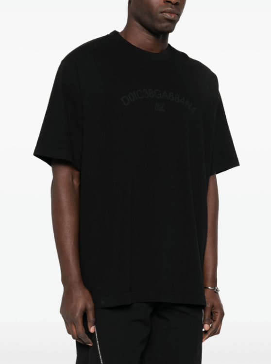 Tシャツ・カットソー WOOALONG Track logo cotton contrast Tshirt BLACK WF2DHT345B ☆WOOALONG☆ Track logo cotton contrast T-shirt☆送料込み