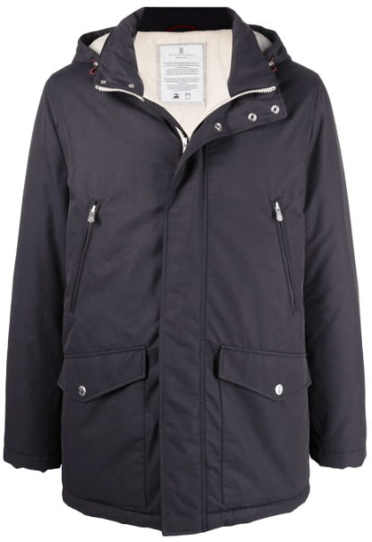 detachable-hood padded jacket